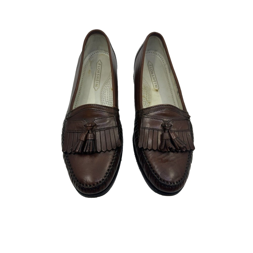 Florsheim Tassel Loafers Mens 9.5 D Brown Good‎ Kiltie Leather 406608